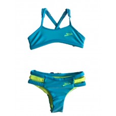 SUNKINI SPEEDO DOUBLE FACE NEON JUNIOR - AMARELO SPIRIT SKYBLUE